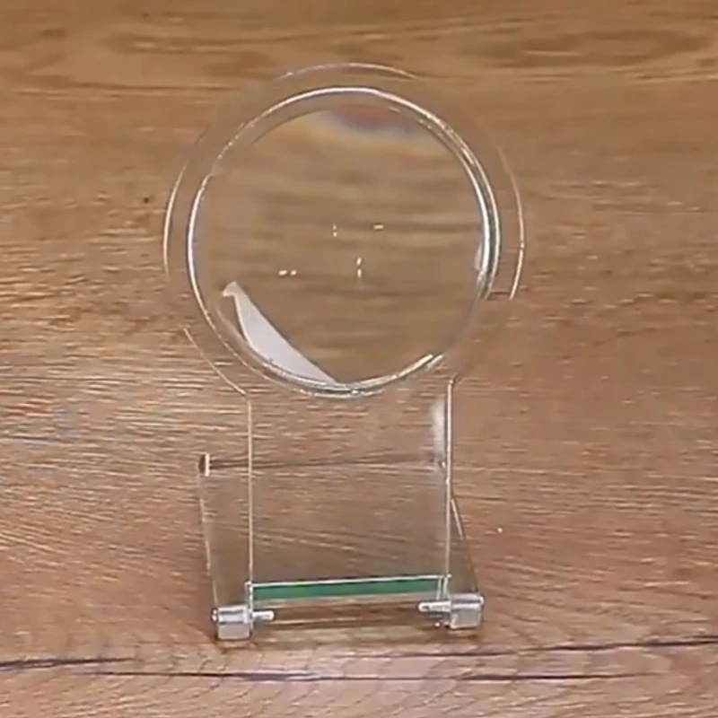 Chip Observation Display Bracket Round Acrylic Magnifier Holder With Adjustable Base