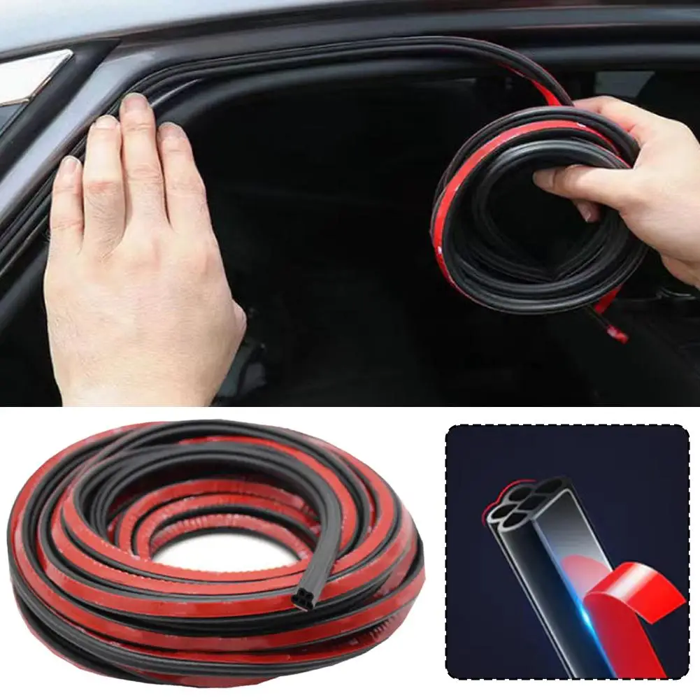 

Car Edge Rubber Waterproof Seal Door Sealing Strip Strip B Soundproof Shaped Rubber Sealing Sealing Automotive 5 Hole Strip M4v7
