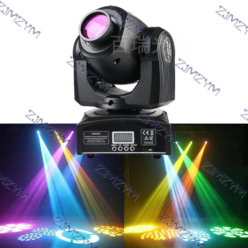 Imagem -03 - Mini Moving Head Beam Pattern Light Ktv Lâmpada Rgbw Led White Stage Light Gobo Beam dj Party Disco Lamp 60w