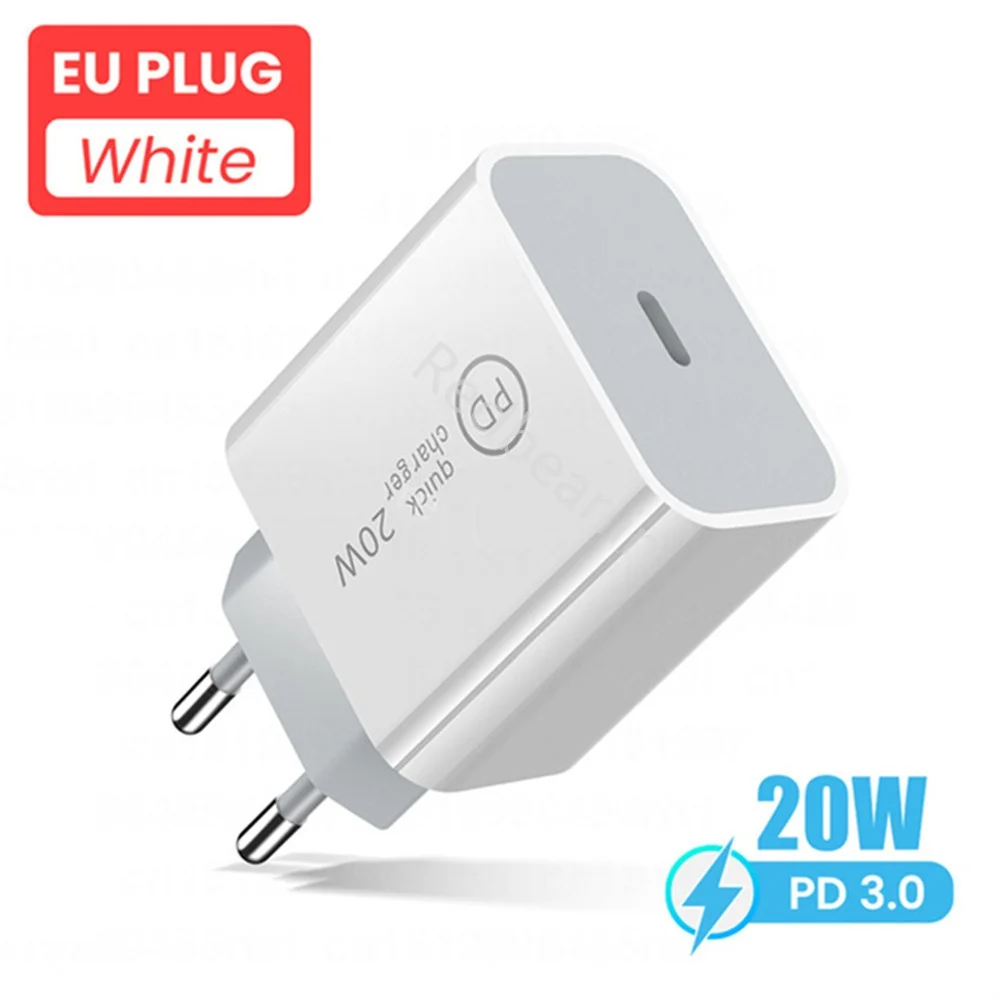 Fast Quick Charging 20W USB C PD Wall Charger Eu US UK Plug For Iphone 12 13 14 15 Plus Pro Max Samsung Xiaomi LG