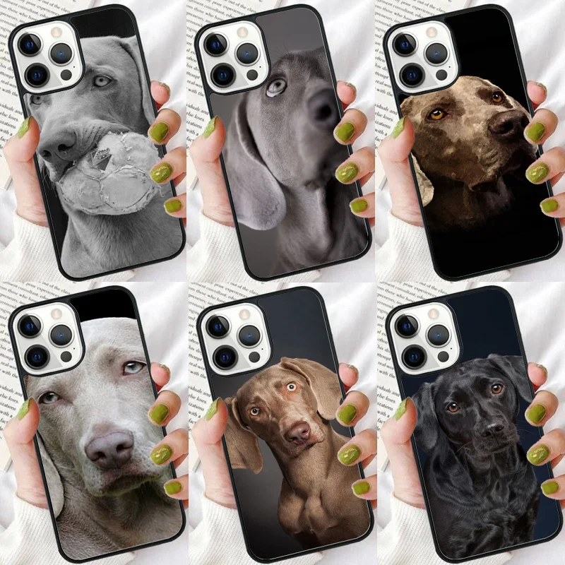 Weimaraner perro cachorro funda de teléfono para iPhone 17 Air 16 15 14 plus 11 12 13 Pro max funda de parachoques suave coque
