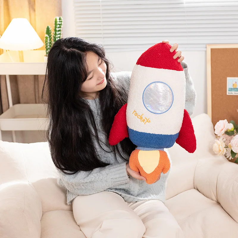 Interesting Simulation Space Series Plush Toy Rocket Spaceship Plane Astronaut Plush Doll Pillow Boy Girl Birthday Gift