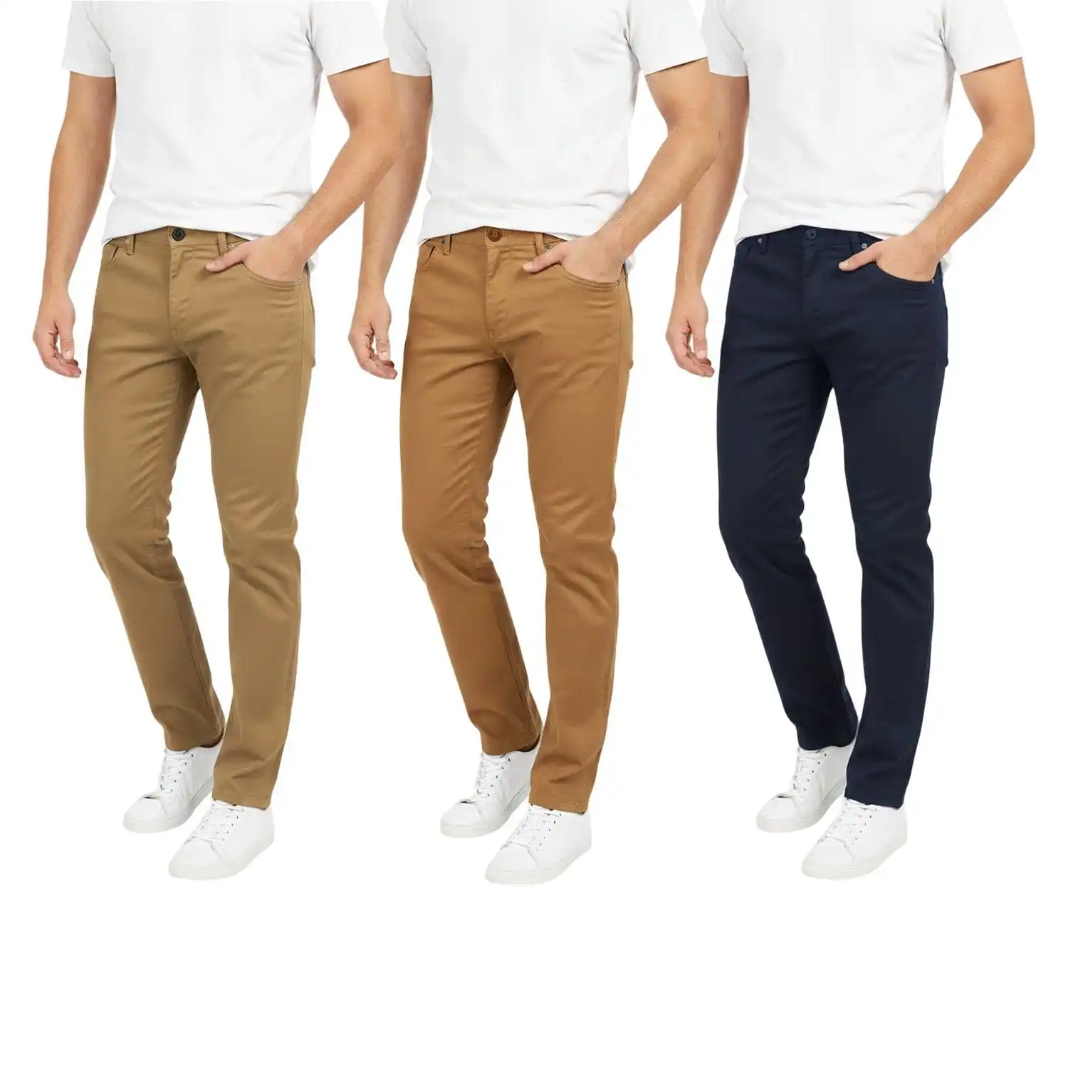 Mens 3 Pack Chinos …