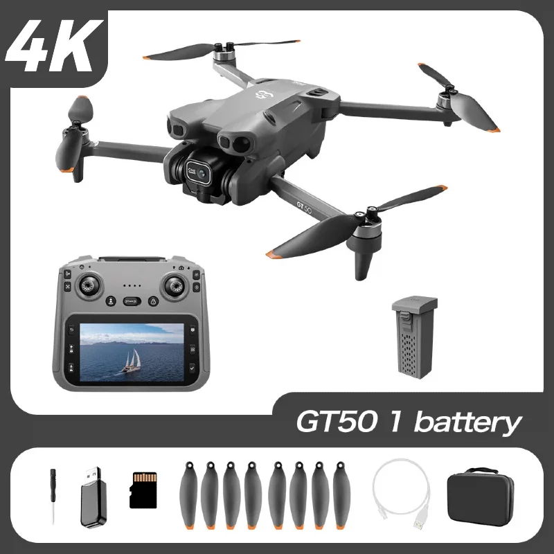 Lenovo Originele GT50 Drone 8K HD Dual Camera Met Fotobeoordeelbaar scherm RC Borstelloze Motoren Obstakelvermijding Opvouwbare Quadcopter speelgoed
