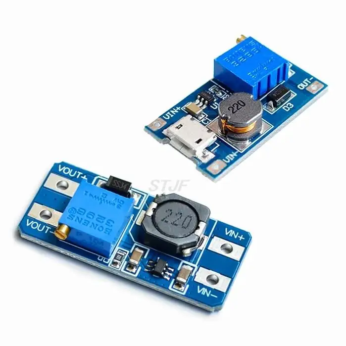 5pcs MT3608 DC-DC Step Up Converter Booster Módulo de fonte de alimentação Boost Step-up Board saída MAX 28V 2A MICRO interface
