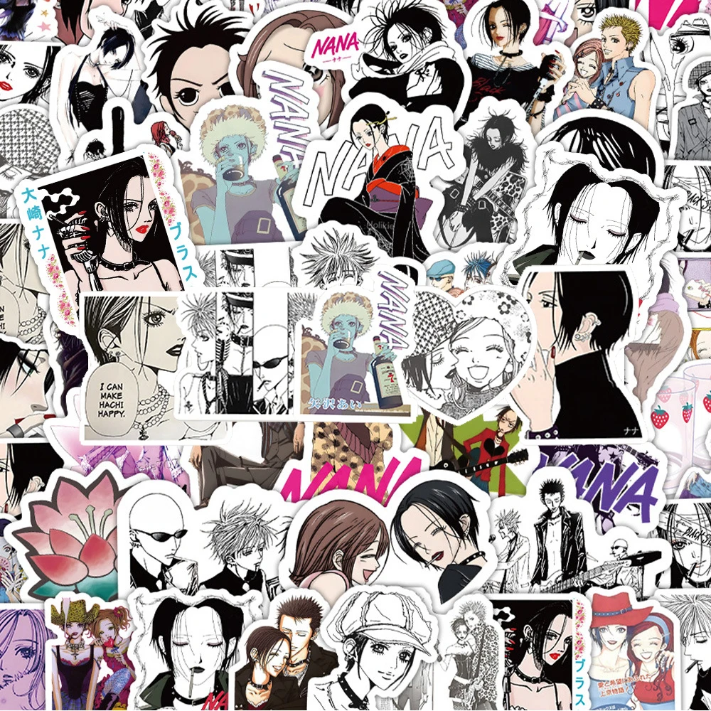 

10/30/60pcs Anime NANA Stickers Cool Girl Oosaki Nana Sticker Waterproof DIY Stationery Helmet Phone Cartoon Decals Classic Toys