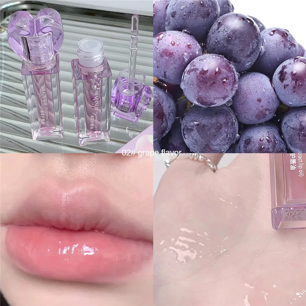 Fruit Jelly Lip Oil Transparent Mirror Lip Gloss Lasting Moisturizing Liquid Lipstick Korean Plumping Lips Makeup Cosmetics