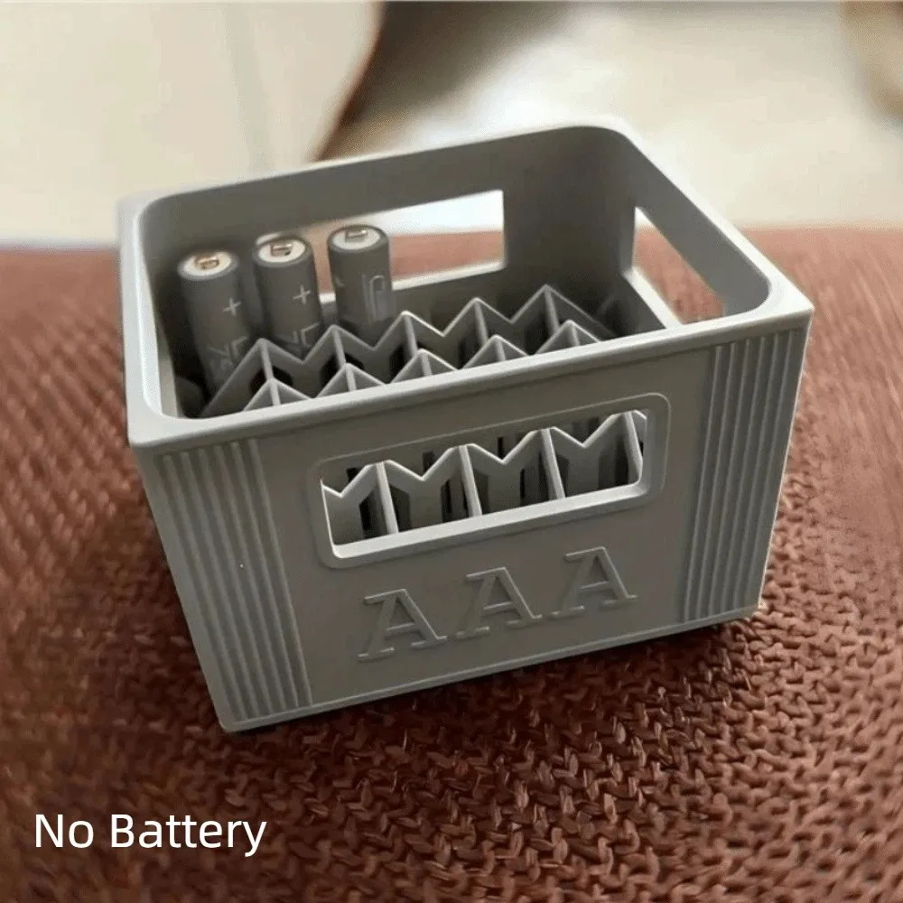 Large Capacity AAA/AA Battery Storage Box Stackable Design No Batteries Included Durable Plastic Organizer Moisture-proof