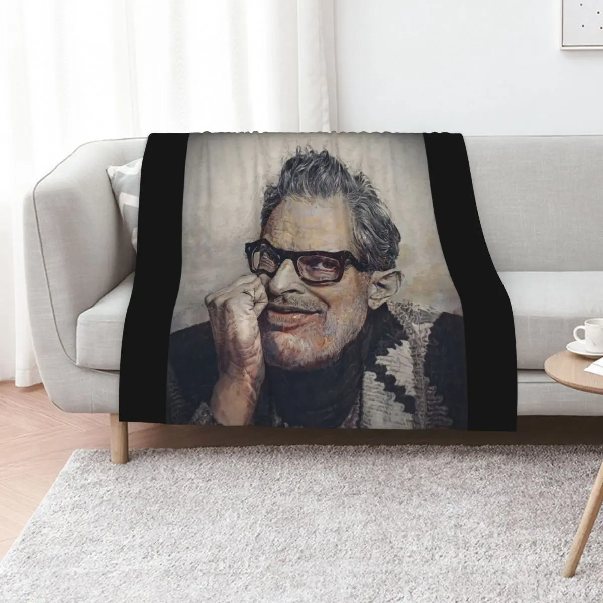 

Jeff Goldblum Illustration Throw Blanket Soft Plush Plaid Decorative Beds christmas decoration Hairys Blankets
