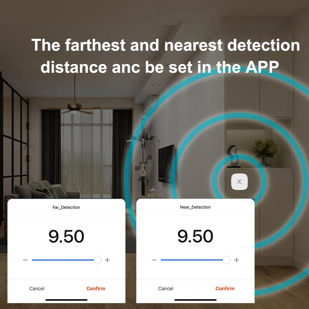 WiFi & Zigbee Smart Human Presence Motion Sensor,Luminance/Distance Detection, Tuya Smart Life Home Automation,For Alexa, Google