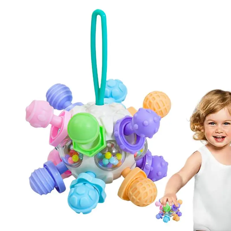 

Baby Teething Toys Sensory Teether For Babies 3 Months Teething Ball Rattle Infant Sensory Toys