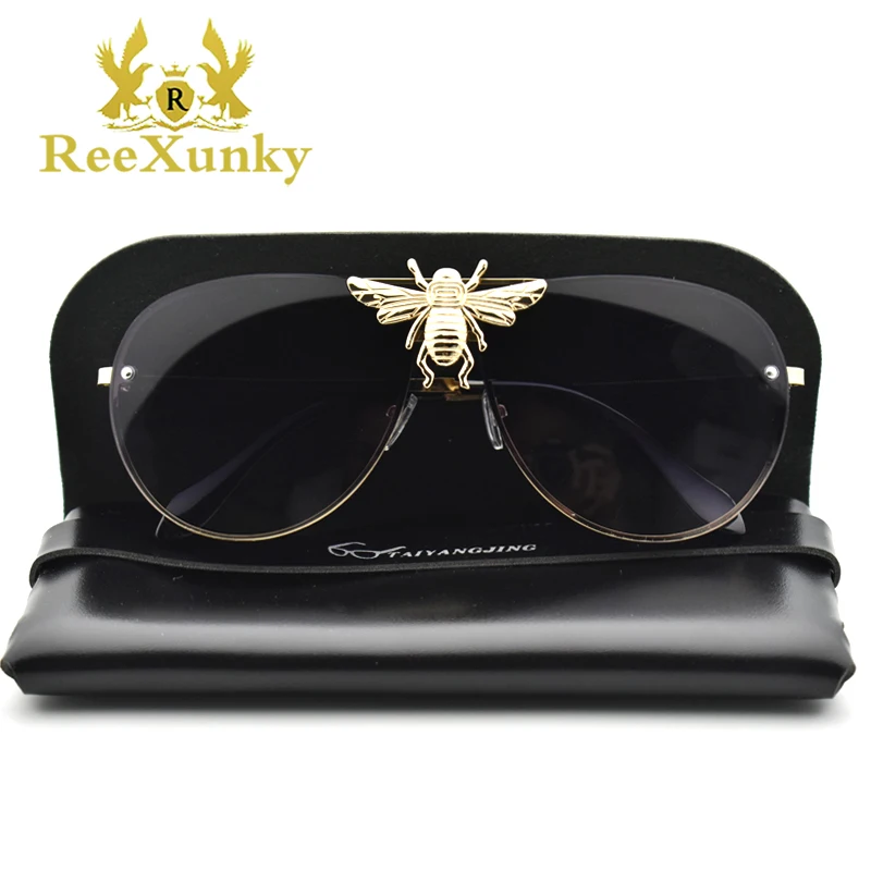 

Luxury Classic Bee Vintage Sunglasses Womens Fashion Designer Pilot Sun Glasses Men Retro Gradient Anti-reflective Shades Visor