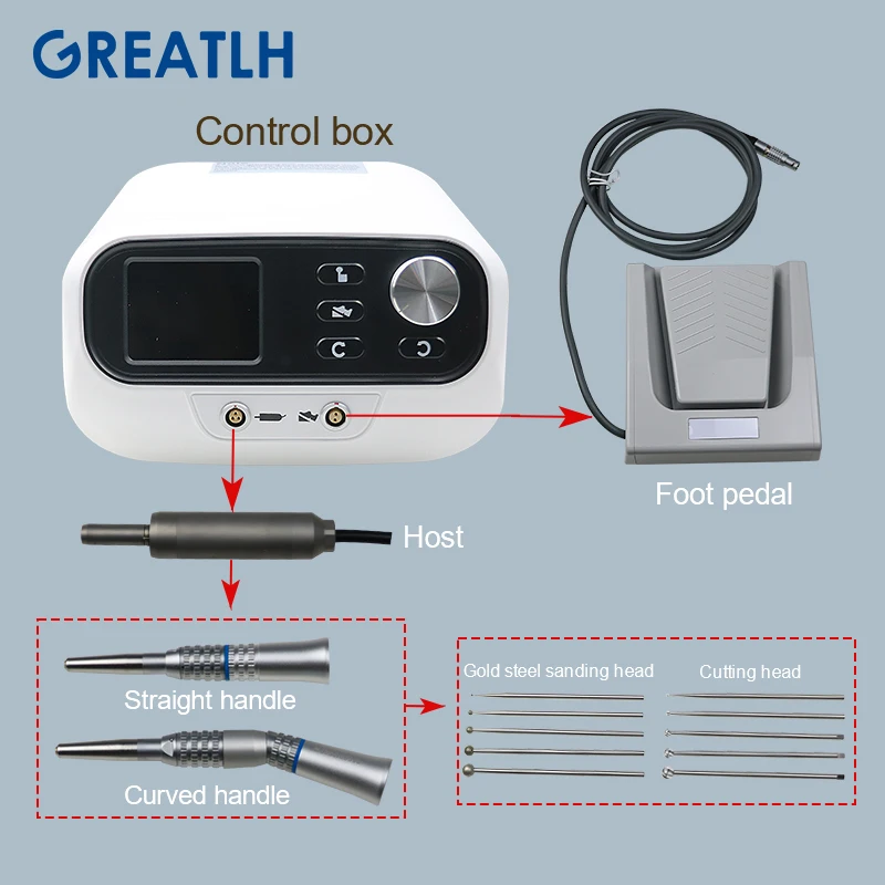 High Quality Medical Orthopedic High Speed Neuro Surgery Drill Device Set for Neuro Spine