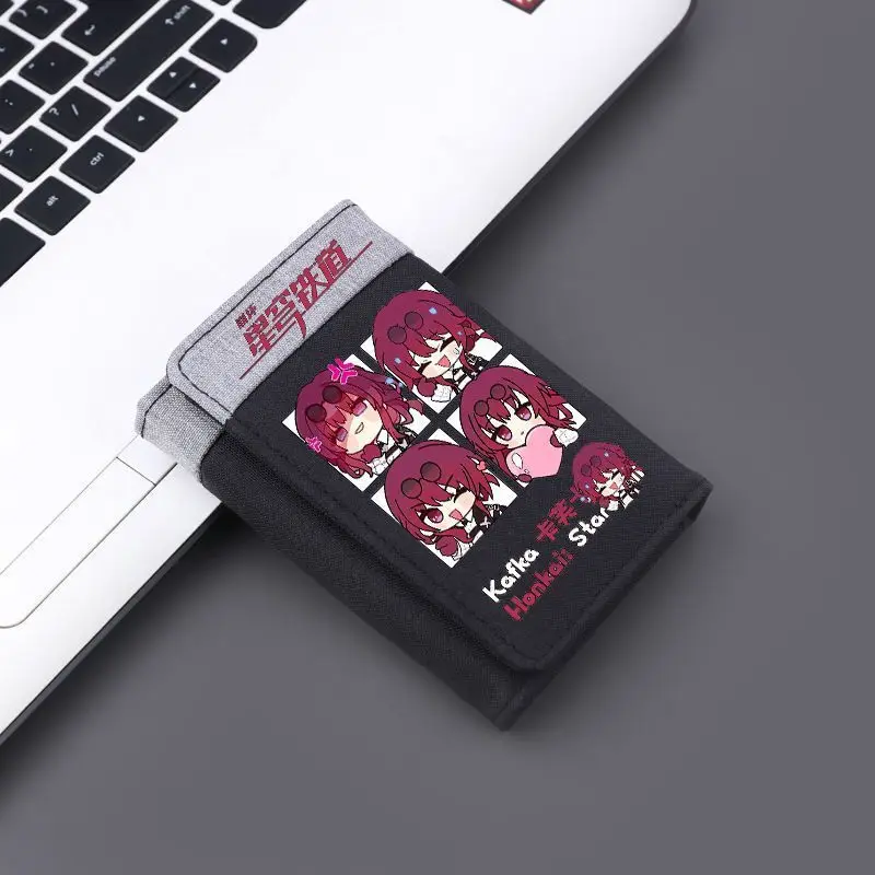 Juego de Anime Honkai Star Rail Anime Kafka Fan mercancía estudiante cartera Ins tarjetero compacto corto monedero