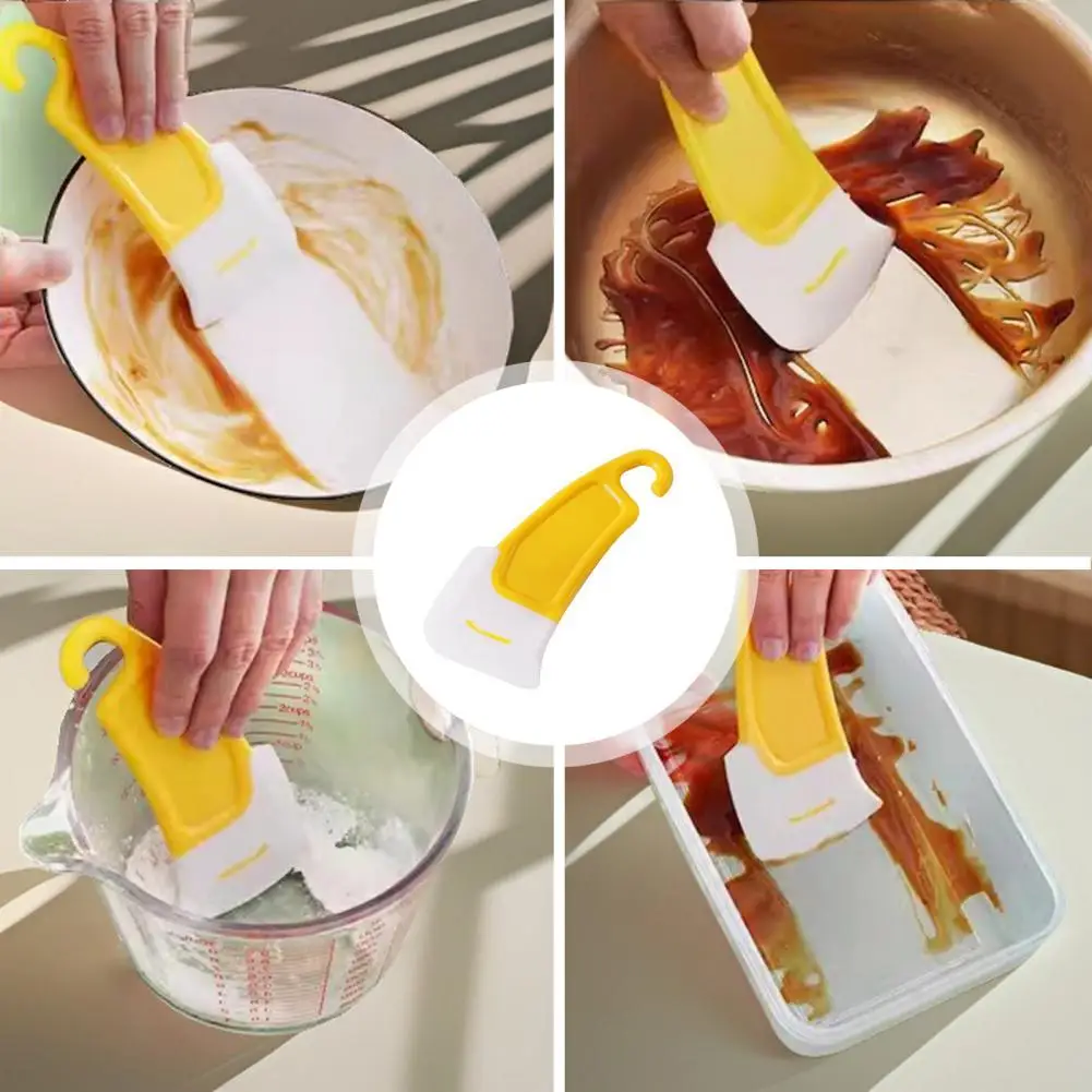 Silicone Pot Scraper Kitchen Pot Accessory High Heat Resistant Silicone Spatula Set for Efficient Safe Kitchen Use 4 Piece Food