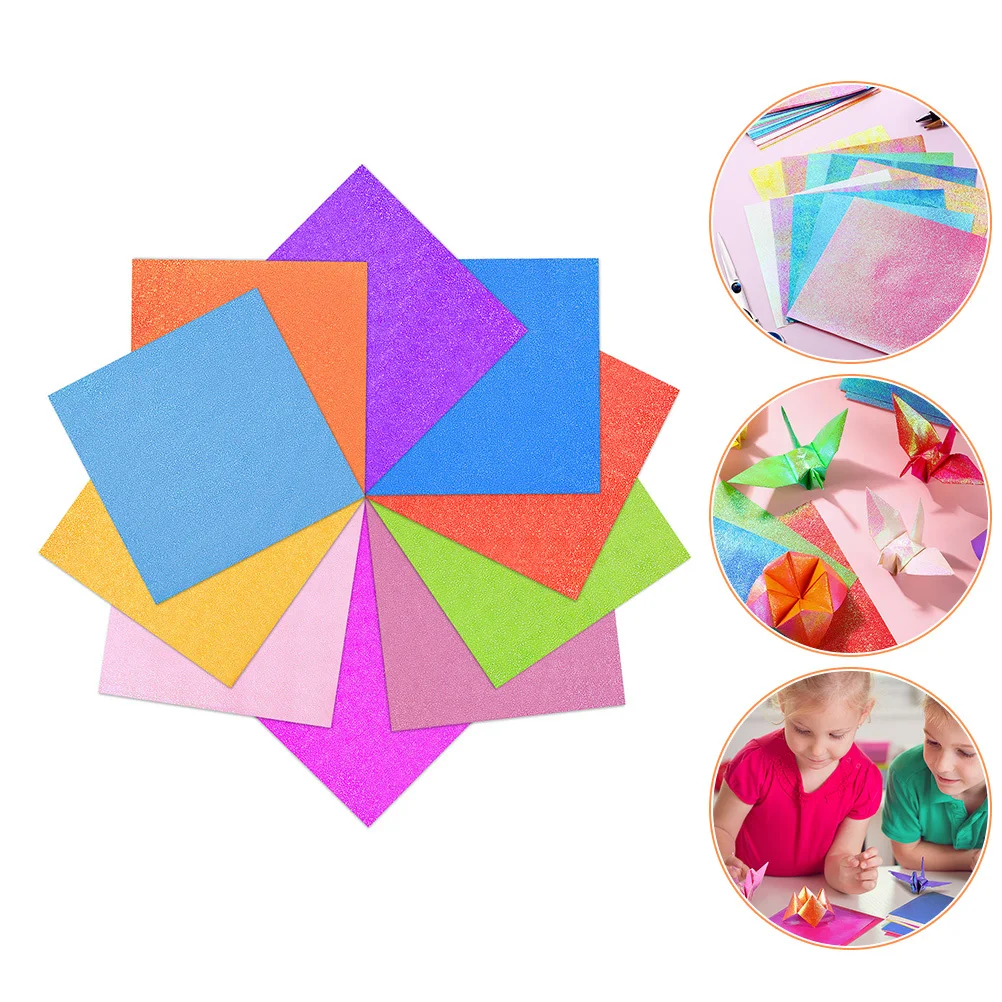 

300Pcs Pearl Origami Papers Premium Dual-Side Folding Paper DIY Crafts Kids Handicraft Papers Educational Gift