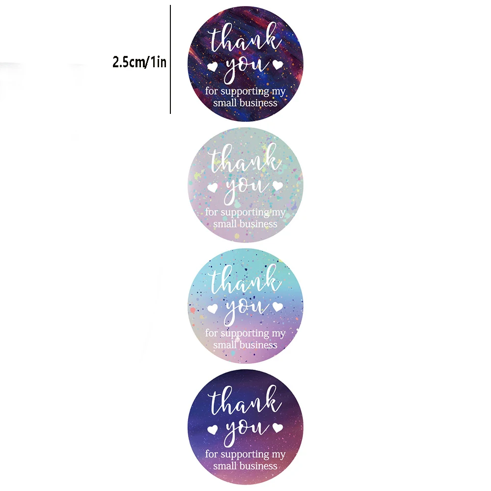 500PCS/Roll Stickers Thank You for Your Order with Gold Foil Pink Sticker for Company Giveaway & Birthday Party Favors Labels view 6