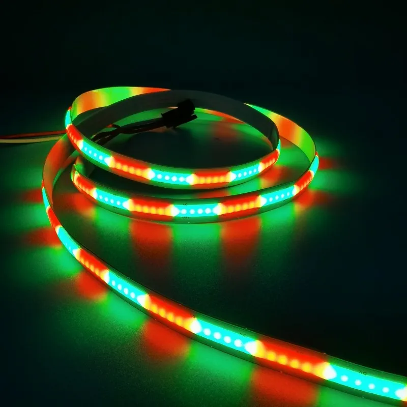 5V Dream Color COB LED Strip Light 332LEDs RGB SK6812 WS2812B Flexible Multi-Color High Density FOB Digital Strip Lights 10mm