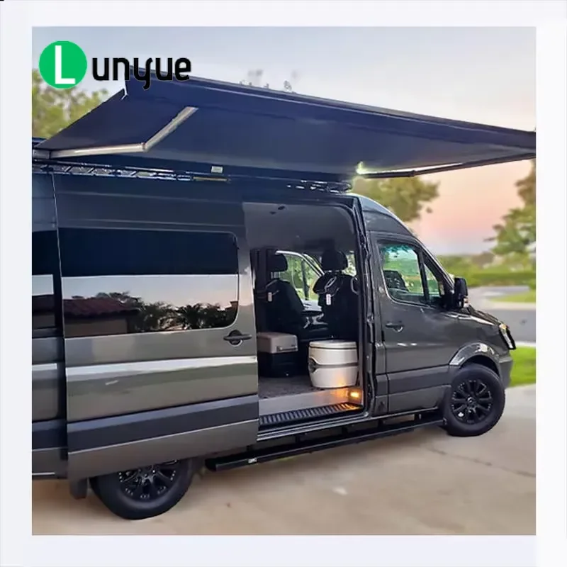 Waterproof Roll Up Awning for Caravan RV Trailer Camper Aluminum Auto Awning Durable Outdoor Shelter Sunshade Rain Protection