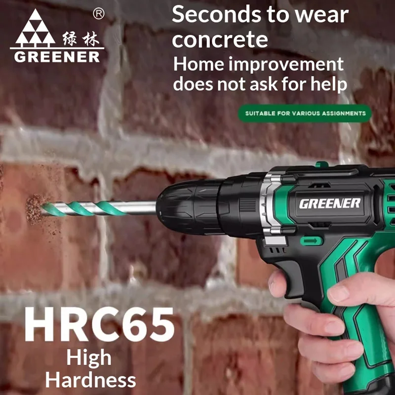 GREENERY 6–12 mm Dreieck-Diamant-Betonbohrer, multifunktionaler Steinbohrer für Ziegel, Fliesen, Marmor, Glas, Holz, Metall, Wand