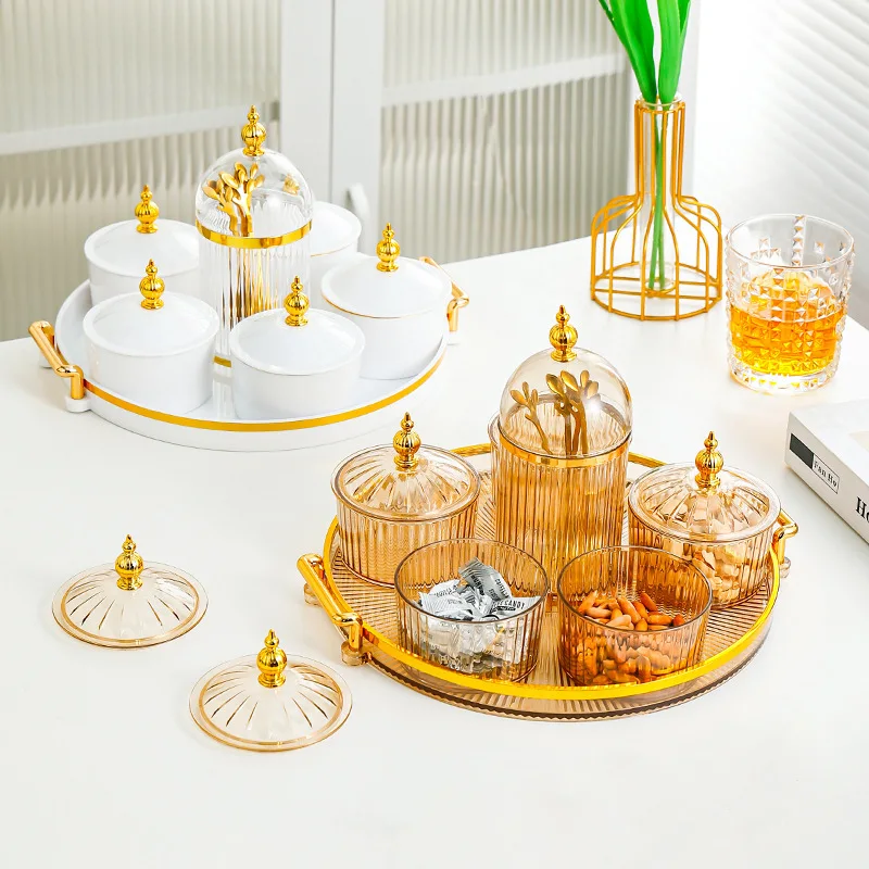 

Light - Luxury Internet - Famous Fruit Plate for Home Use on Living - Room Coffee Tables. It Has A Creative Divided