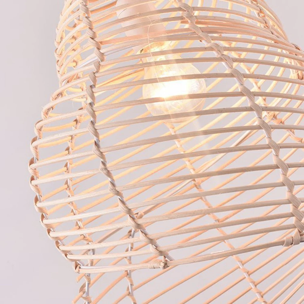 

AUAU-Pastoral Style Conch Rattan Lamp Vintage Pendant Lights Dining Room Decor Lighting Fixtures Suspension Luminaire