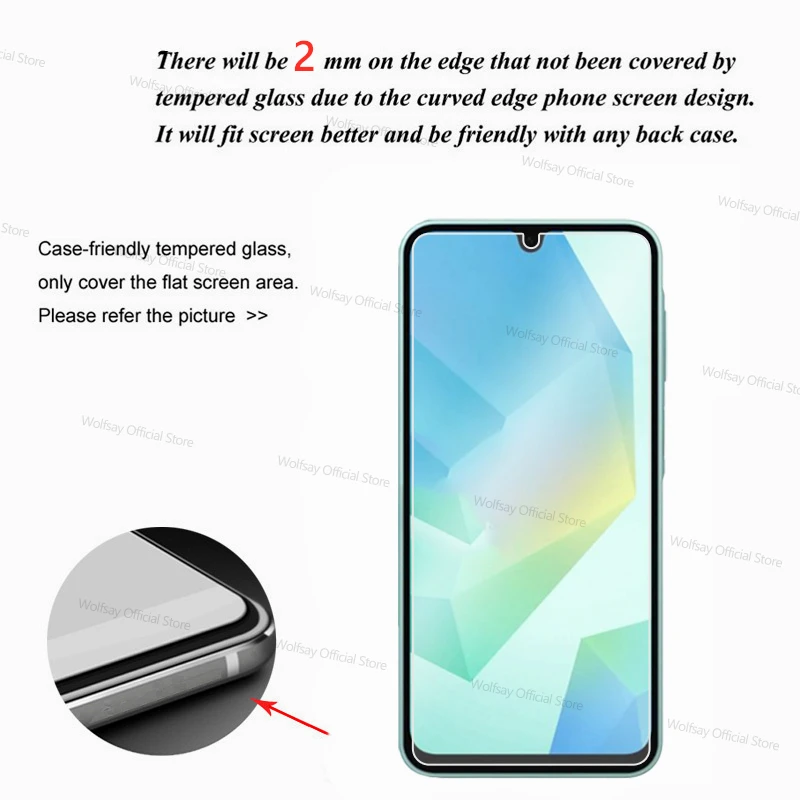 2/4PCS Screen Protector For Samsung Galaxy A16 5G Tempered Glass Samsung Galaxy A16 5G Protector Glass For Samsung Galaxy A16 5G image 2