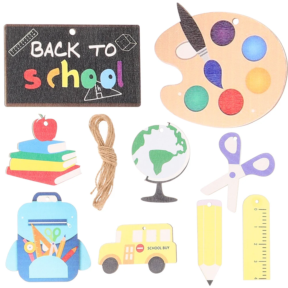 

9Pcs Back-to-School Banners Classroom Decor Party Wall Hanging Signs Back to School Pull Flags Welcome Flags