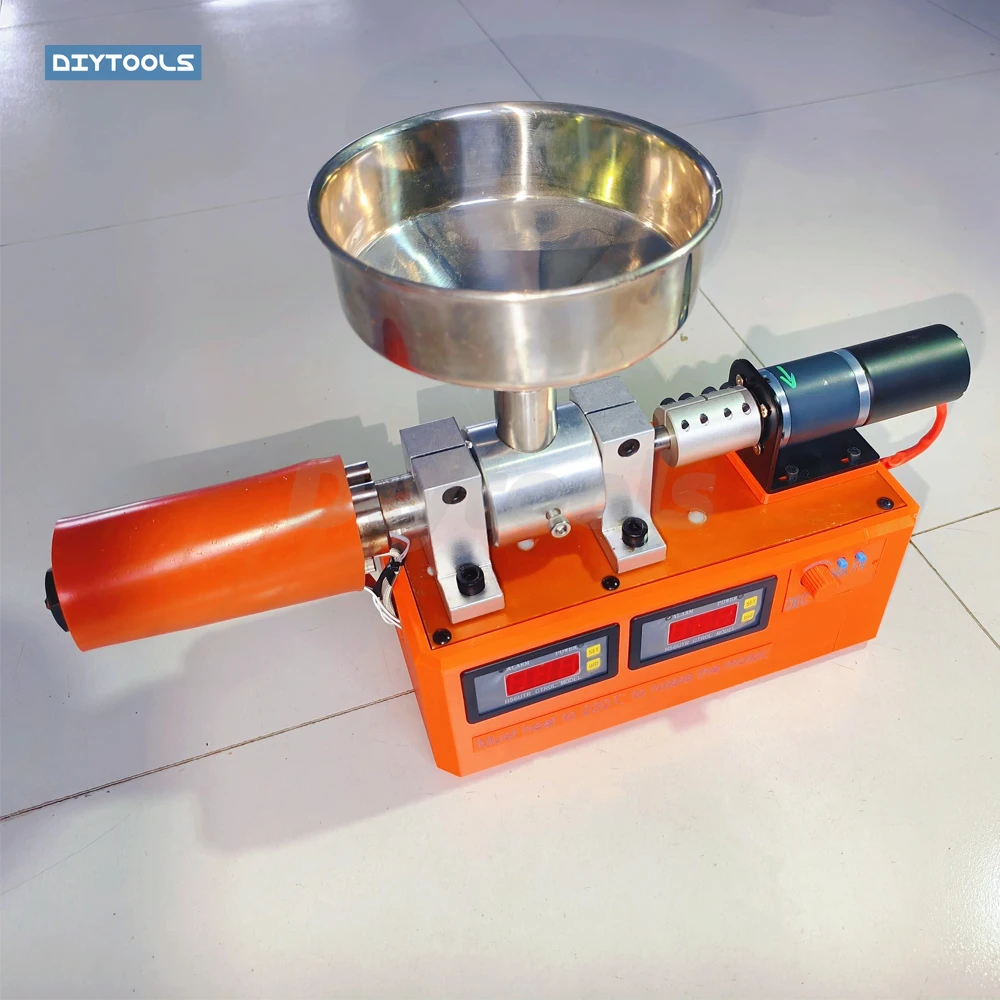 Mini Single Screw Waste Plastic Recycling Filament Extruder Make 1.75mm 2.3mm PLA PETG Filament DIY 3D Printing Filament Machine