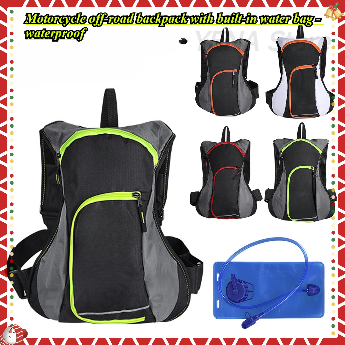 

Motorcycle Cross Country Backpack Water Recycle Bag - Running Riding Water Bag Bike Backpack Waterproof Canvas Backpack
