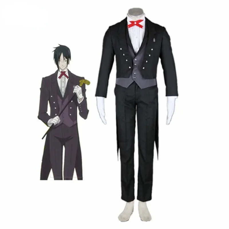 Anime Black Butler Sebastian Michaelis Cosplay Costume Halloween Uniform Outfits