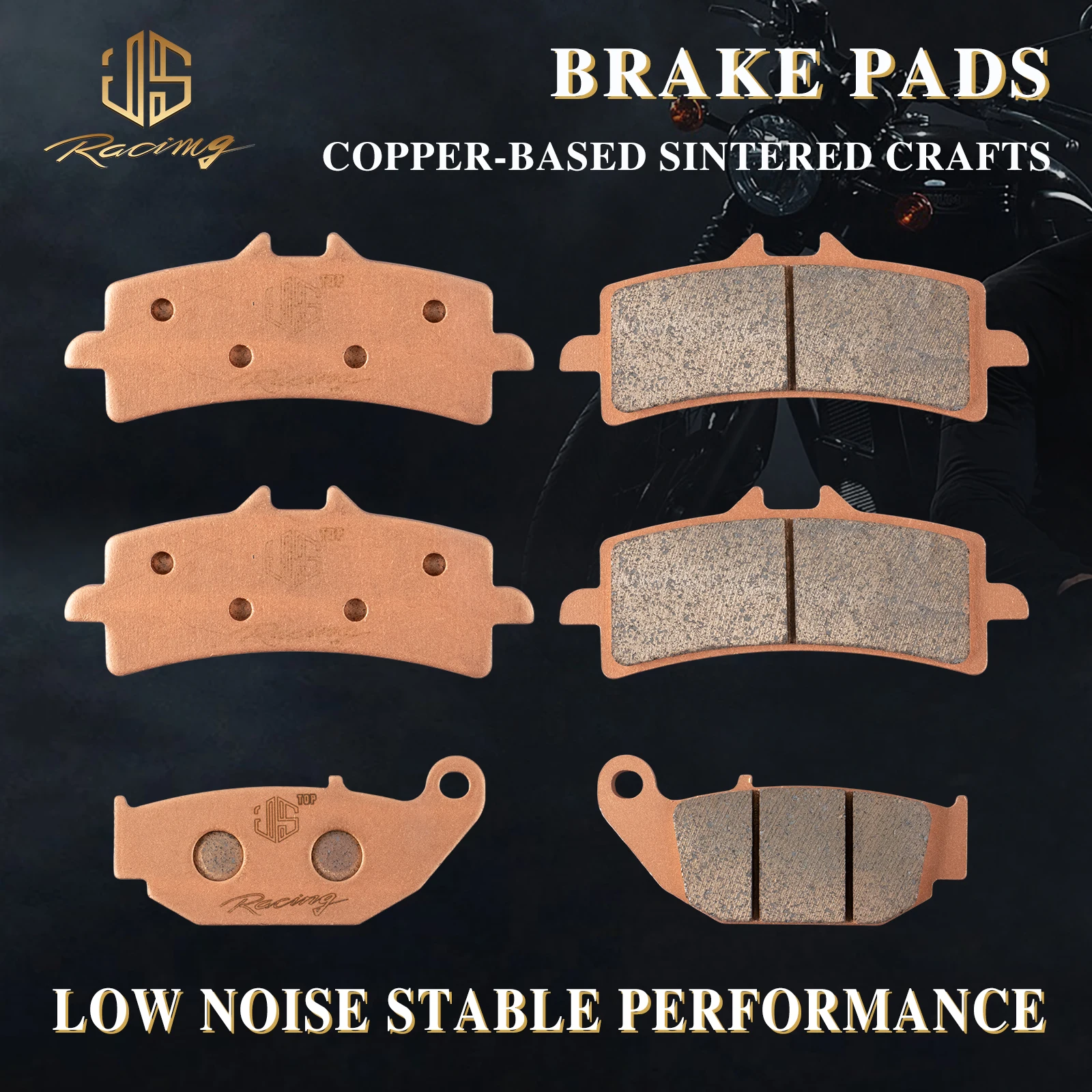 JSRAOIMG Motorcycle Accessories Sintered Front Rear Brake Pads For KOVE 450RR 450 RR RR450 2025 2026