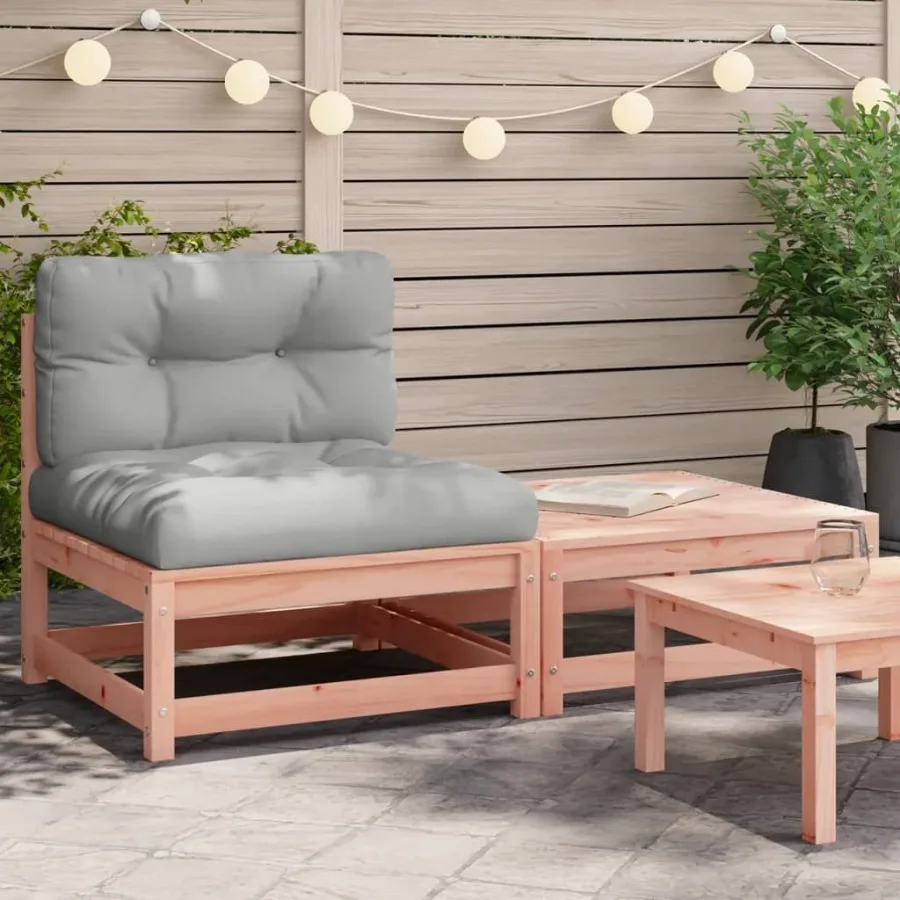 

Patio Sofa Armless with Cushions and Footstool