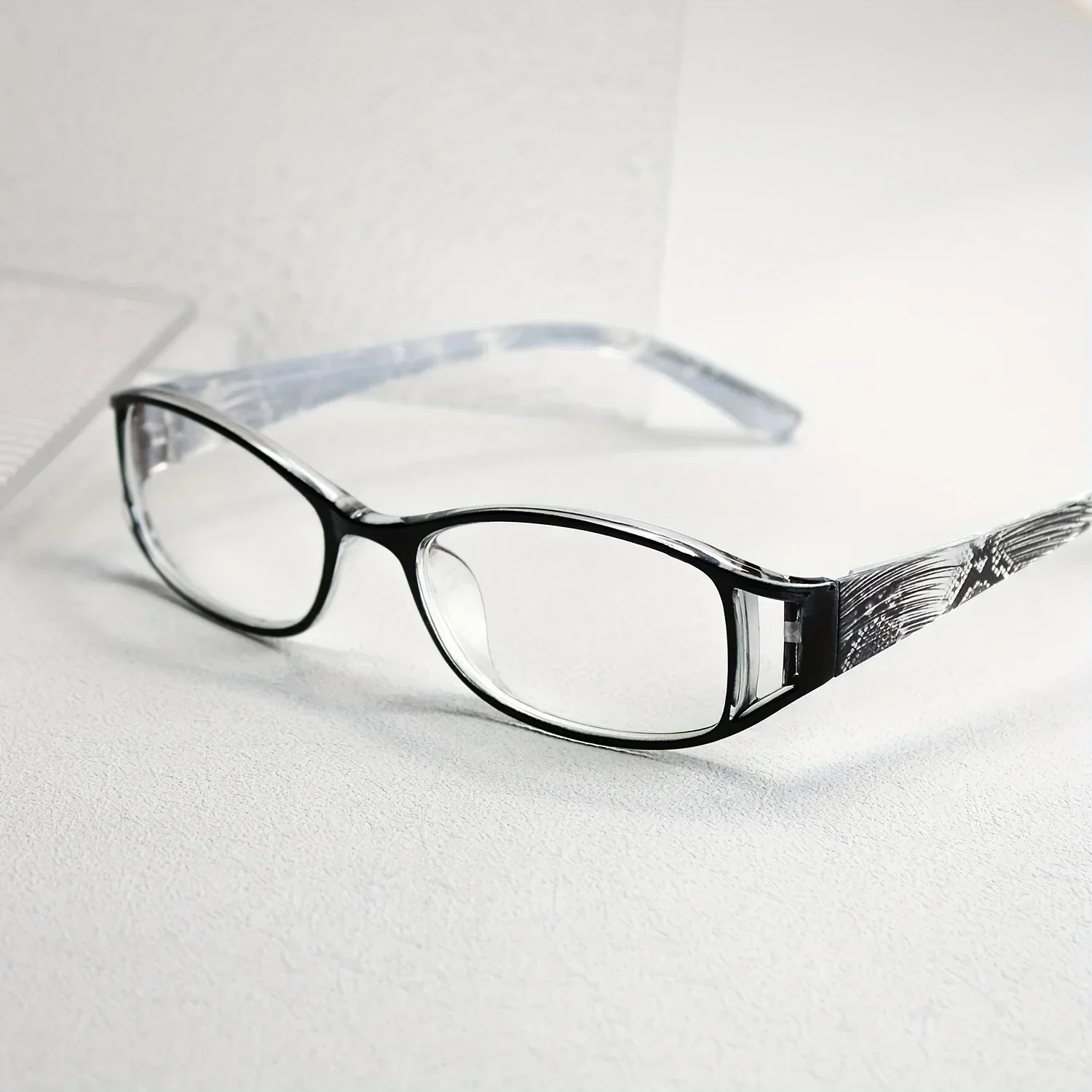 1/4 Stück rechteckige Lesebrille mit einzigartigem Muster, modisch und elegant, für Presbyopie, für Damen und Herren – Detail 6