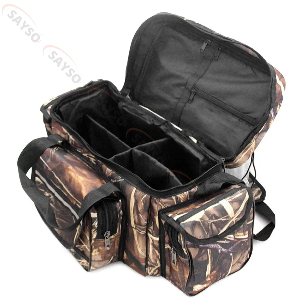 Neue Große Angelzubehörtasche Wasserdichte Angelausrüstung Aufbewahrungstasche Outdoor Reise Jagd Schultertasche – Detail 11
