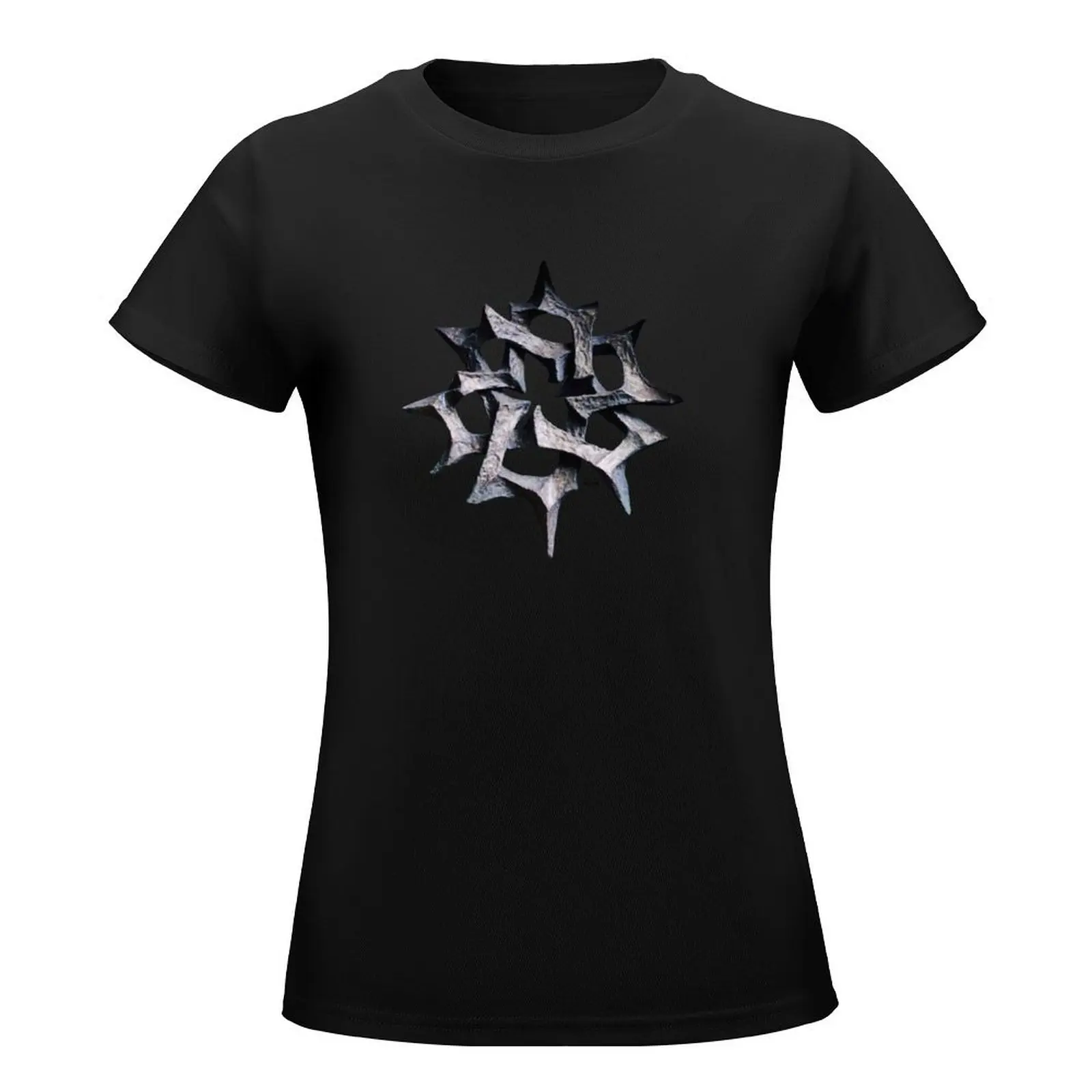 Star on Black / Swiss Artwork Photography T-Shirt Female clothing summer tops rock and roll t shirts for Women