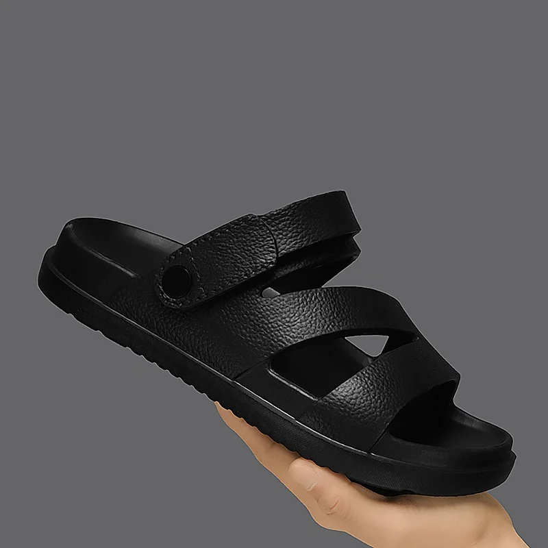 Men's Summer Sandals Two-Way Wear Water-Resistant Outdoor Beach Shoes Fashionable Open-Toe Men's Slippers