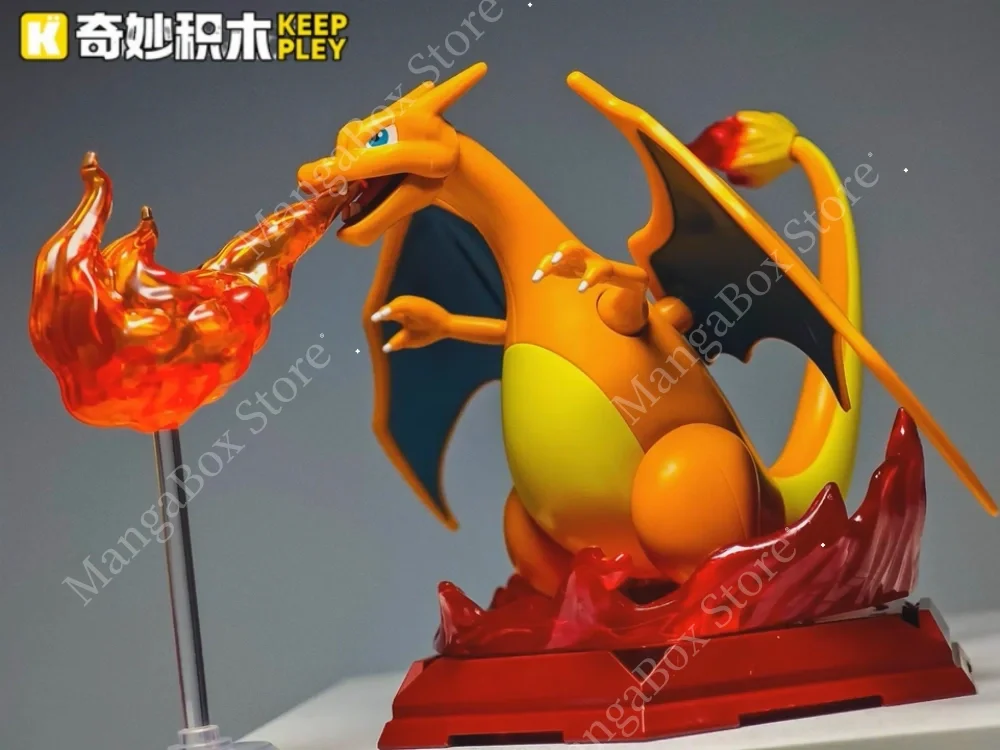 Zestaw figurek Keeppley PokéMon Charizard i Dragonite do składania, zabawka konstrukcyjna na prezenty urodzinowe