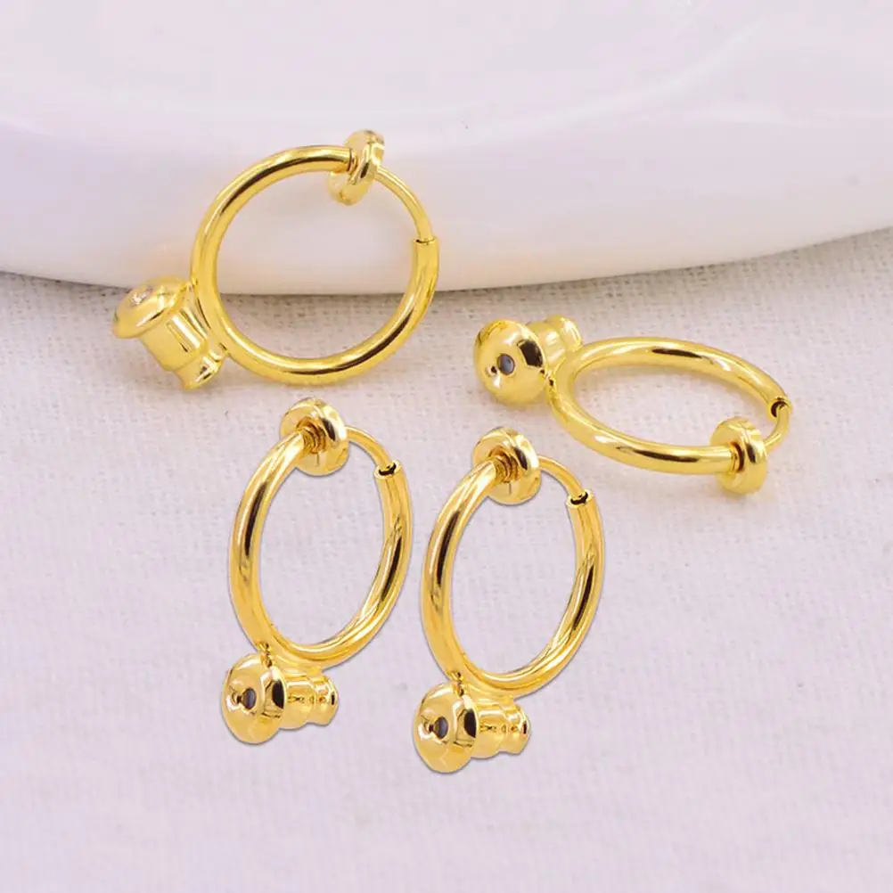 18 Pcs Non Piercing Clip Earrings Lightweight Copper Smooth Color Retention Safe Sensitive Skin Easy Portable Gift