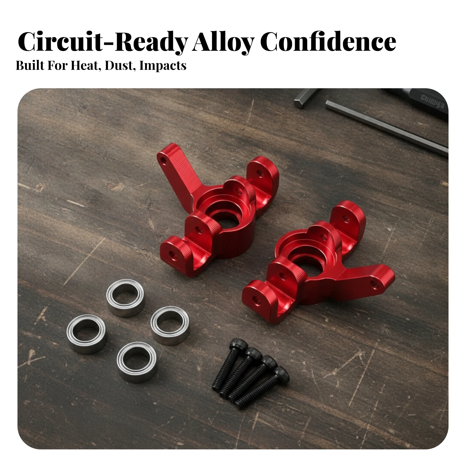 Front Steering Cups Aluminum Front Steering Cup Wireless Control Car Parts Wear Resistant Lightweight for Hobbyists