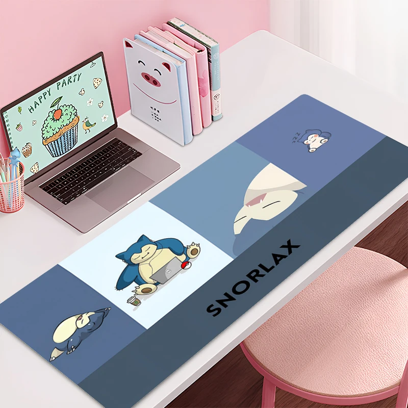 Gaming Mousepad P-Pokemons P-Pikachus Anime Mouse Mat Office Gamer Computer Mouse Pad HD Print Large Desk Mat PC Anime Mousepad