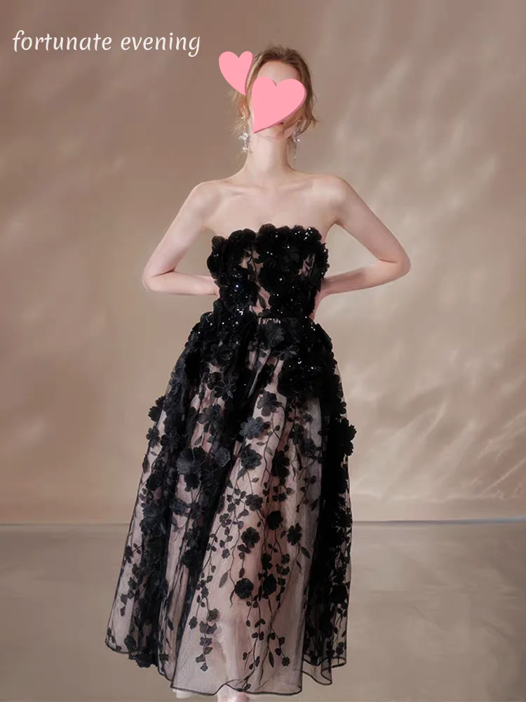 

Fortunate Evening Elegant Vintage Sweet Flowers Lace A-Line Stylish Customized Formal Occasion Prom Dress Evening Party Gowns