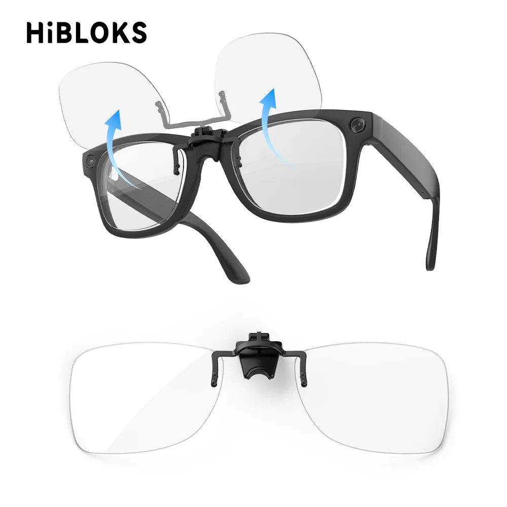 HIBLOKS Flip-Up Clip-On Reading Glasses For Ray-Ban Meta Wayfarer GEN 2/3 RW4006/RW4008/RW4012/RW4011 Glasses Presbyopic Glasses