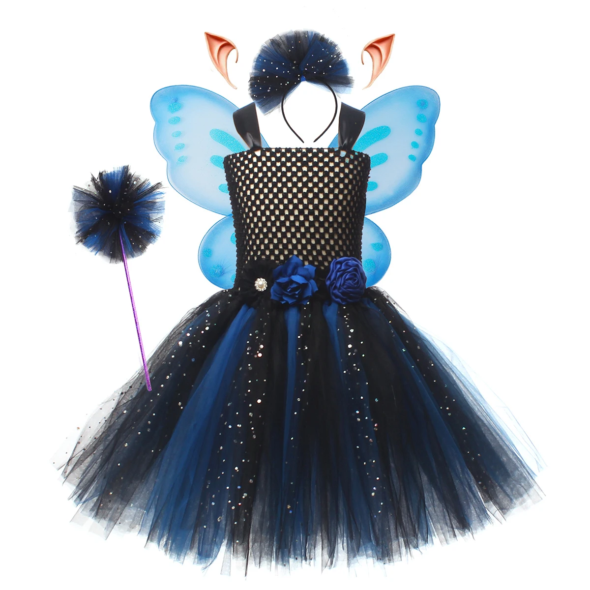 Sparkly Purple Lavender Flower Fairy Princess Dresses Kids Twinkle Elf Tutu  Dress with Wings for Carnival Birthday Party Outfit - AliExpress 1501