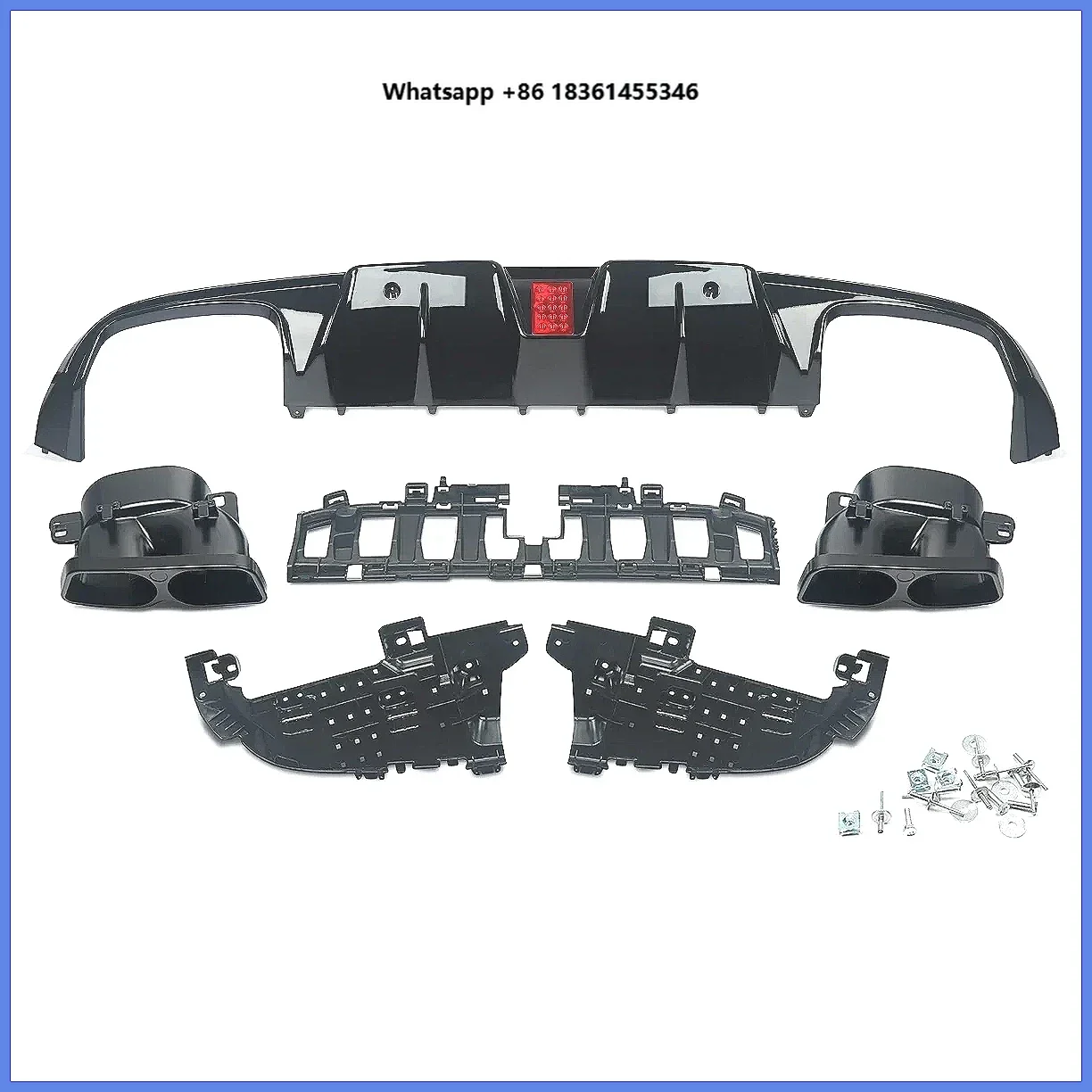 

For C205 C43 C63 2015-2018, Sports Exhaust Upgrade Rear Diffuser Bumpers