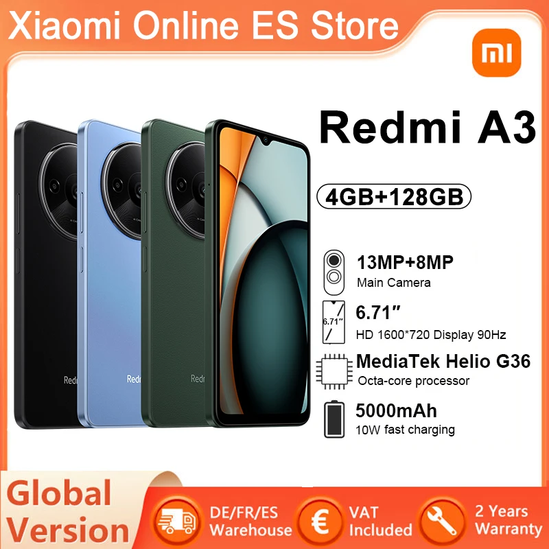 Global Version Xiaomi Redmi A3 4GB128GB Smartphone 6.71