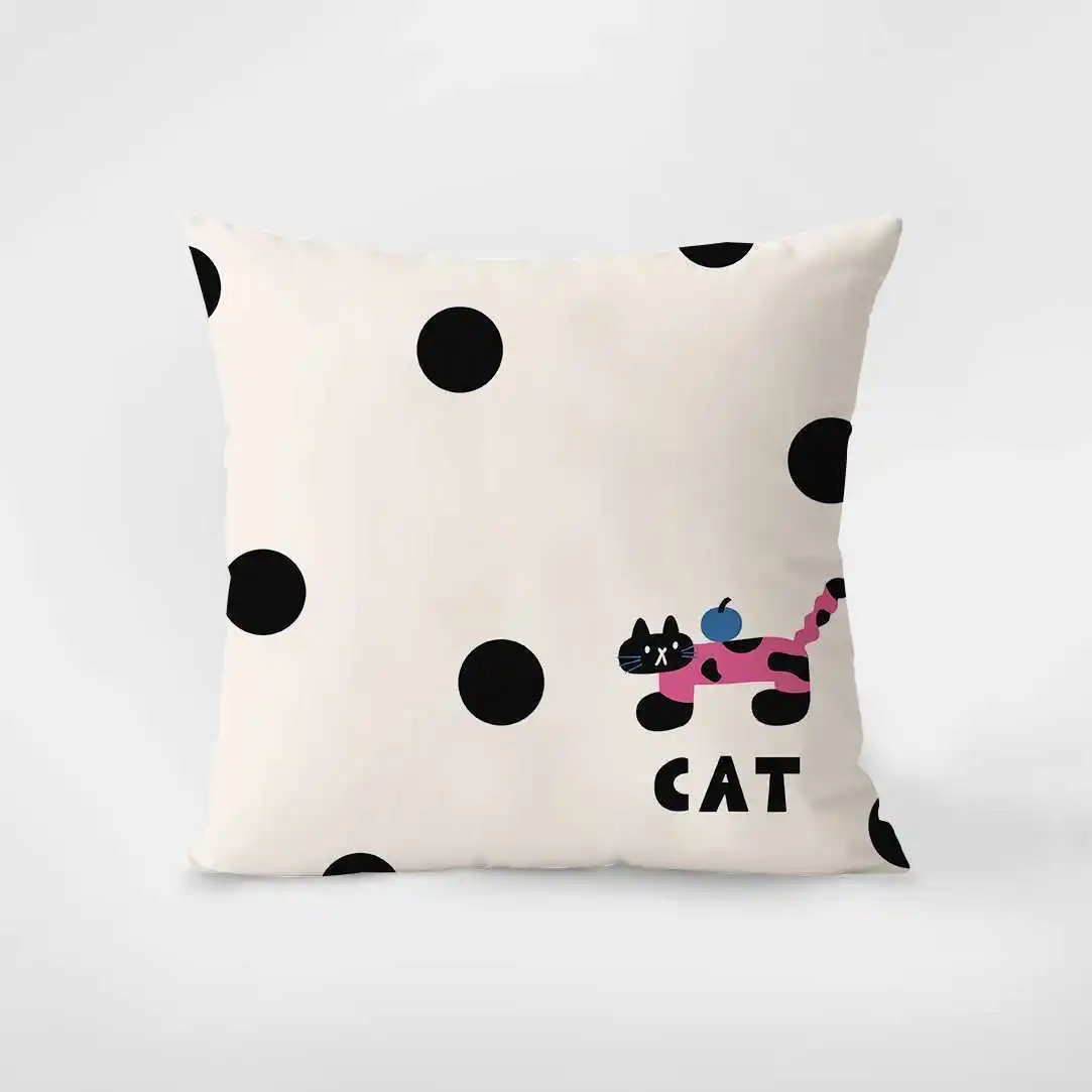 Cute Cat Pillow Case Kawaii Cat Pillowcase for Pillow Bed Room Home Decor Pillow Cover Decorative for Bedroom Boy Girl Kid Gift