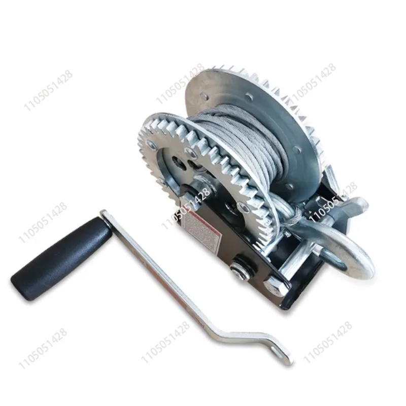 2500 Lb Two-Way Self-Locking Portable Hoist Heavy Duty Hand Winch