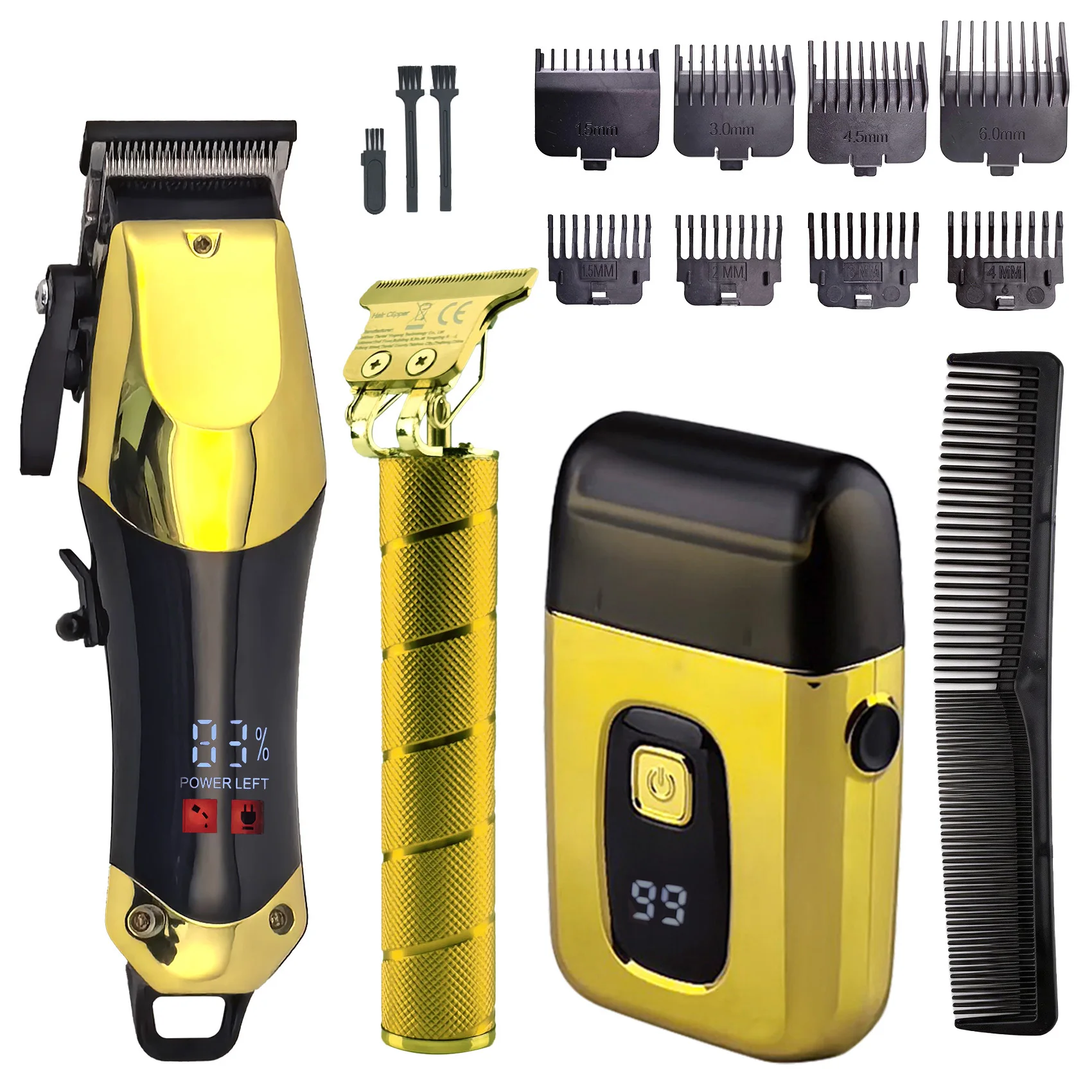 Mens Grooming Barber - Kit de rasoir électrique rechargeable USB