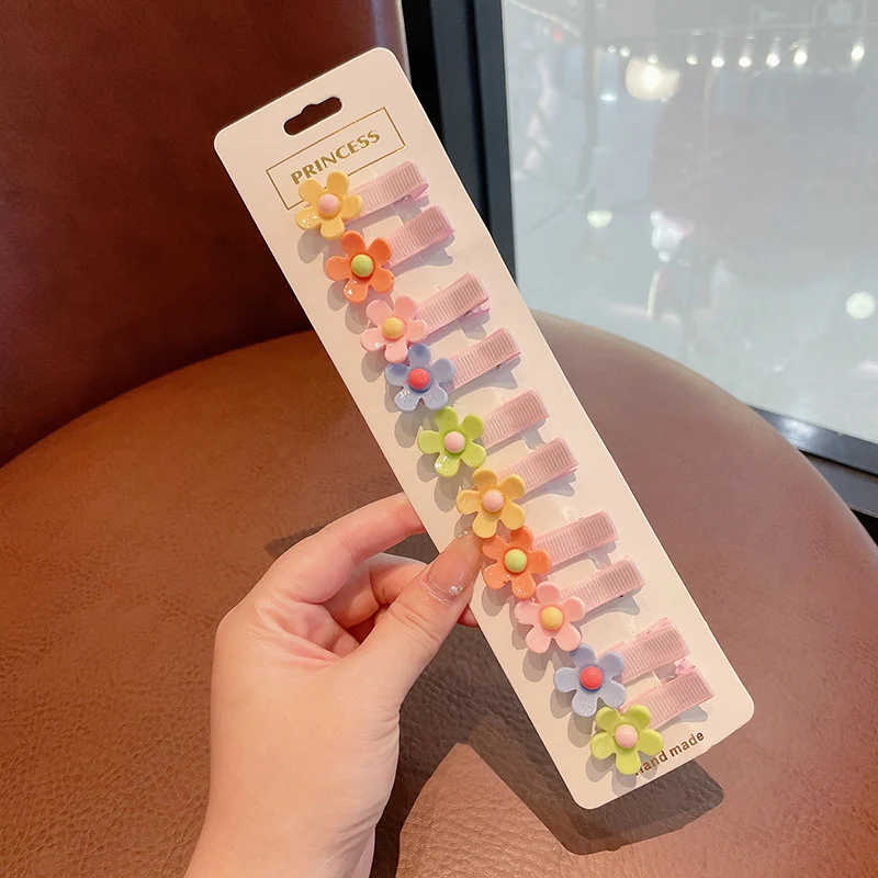Sweat Hair Clip do not Hurt Child Hair Girls Hair Card Small Cute Hair Accessories Headwear Baby Hair Clips Full Cloth Package